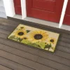 Evergreen Indoor/Outdoor Sunflower Hooked Polypropylene Accent Rug - 24 X 42