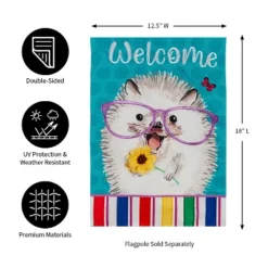 Evergreen Hedgehog Pal Garden Linen Flag 12.5 X 18 Inches Indoor Outdoor Decor -Optimal Home Decoration GUEST 3fc787b4 de0a 44b5 8ed9 fe2bcf75df17