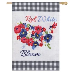 Evergreen (Meadow Creek)Red, White, Bloom, House Burlap