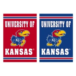 Evergreen Embossed Suede Flag, GDN Size, University Of Kansas