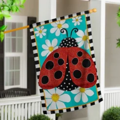 Evergreen Ladybug With Daisies Applique House Flag 28 X 44 Inches Outdoor Decor For Homes And Gardens -Optimal Home Decoration GUEST 42789c26 b2c5 4c06 b5ad 77ff86682edc
