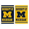 Evergreen Embossed Suede Flag, House Size, University Of Michigan