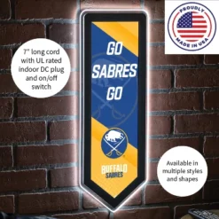 Evergreen Ultra-Thin Glazelight LED Wall Decor, Pennant, Buffalo Sabres- 9 X 23 Inches Made In USA -Optimal Home Decoration GUEST 433badd1 bf02 457d 84f2 d5611dd7e855