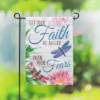Evergreen Faith Be Bigger Than Fear Garden Linen Flag- 12.5 X 18 Inches Outdoor Decor For Homes And Gardens