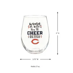 Evergreen Chicago Bears, 17oz Boxed Stemless Wine