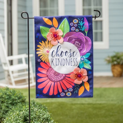 Evergreen Choose Kindness Garden Burlap Flag 12.5 X 18 Inches Indoor Outdoor Decor 2 Evergreen Choose Kindness Garden Burlap Flag 12.5 X 18 Inches Indoor Outdoor Decor - Image 2