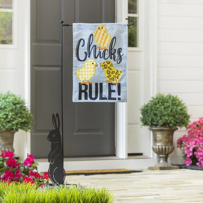 Evergreen Patterned Chicks Rule Garden Burlap Flag 12.5 X 18 Inches Indoor Outdoor Decor 1 Evergreen Patterned Chicks Rule Garden Burlap Flag 12.5 X 18 Inches Indoor Outdoor Decor