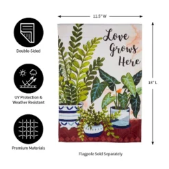 Evergreen Love Grows Here Houseplants Garden Suede Flag 12.5 X 18 Inches Indoor Outdoor Decor -Optimal Home Decoration GUEST 47fb70b8 5797 4261 ac18 e4f4da52eb1a