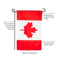 Evergreen Canada Garden Applique Flag 12.5 X 18 Inches Indoor Outdoor Decor