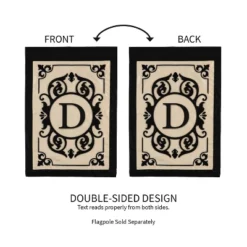 Evergreen Flag Cambridge Chic Letter D Monogram Applique Garden Flag - 12.5" Wide X 18" High 6 Evergreen Flag Cambridge Chic Letter D Monogram Applique Garden Flag - 12.5" Wide X 18" High -Optimal Home Decoration GUEST 4981e0bc 085e 4071 8516 fc6b028ecc41