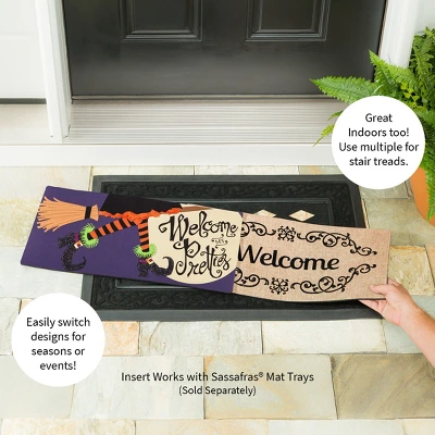 Evergreen Welcome My Pretties Sassafras Indoor Outdoor Switch Doormat 1'10"x10" Purple 3 Evergreen Welcome My Pretties Sassafras Indoor Outdoor Switch Doormat 1'10"x10" Purple - Image 3