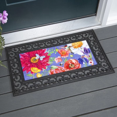 Evergreen English Garden Florals Sassafras Indoor Outdoor Switch Doormat 1'10"x10" Multicolored 1 Evergreen English Garden Florals Sassafras Indoor Outdoor Switch Doormat 1'10"x10" Multicolored