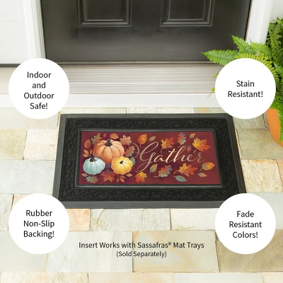 Evergreen Crafted Harvest Sassafras Indoor Outdoor Switch Doormat 10"x1'10" Multicolored 5 Evergreen Crafted Harvest Sassafras Indoor Outdoor Switch Doormat 10"x1'10" Multicolored - Image 5