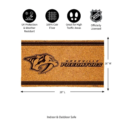 Evergreen Nashville Predators Logo Turf Mat, Brown- 28 X 16 Inches Indoor Outdoor Doormat 2 Evergreen Nashville Predators Logo Turf Mat, Brown- 28 X 16 Inches Indoor Outdoor Doormat - Image 2