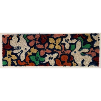Evergreen Bunny Kensington Coir Switch Indoor Outdoor Doormat 9"x2'4" Multicolored 1 Evergreen Bunny Kensington Coir Switch Indoor Outdoor Doormat 9"x2'4" Multicolored