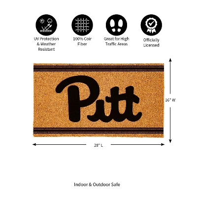 Evergreen University Of Pittsburgh Logo Turf Mat, Brown- 28 X 16 Inches Indoor Outdoor Doormat 2 Evergreen University Of Pittsburgh Logo Turf Mat, Brown- 28 X 16 Inches Indoor Outdoor Doormat - Image 2