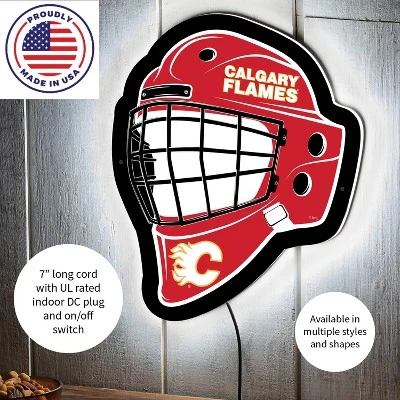 Evergreen Ultra-Thin Edgelight LED Wall Decor, Helmet, Calgary Flames- 15.6 X 19 Inches Made In USA 4 Evergreen Ultra-Thin Edgelight LED Wall Decor, Helmet, Calgary Flames- 15.6 X 19 Inches Made In USA - Image 4
