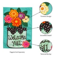 Evergreen Welcome Y'all Polka Dot Flowers Burlap House Flag- 28 X 44 Inches Outdoor Decor For Homes And Gardens 8 Evergreen Welcome Y'all Polka Dot Flowers Burlap House Flag- 28 X 44 Inches Outdoor Decor For Homes And Gardens -Optimal Home Decoration GUEST 4e3a658f 4be0 440b 9a1d 04d0b7598242