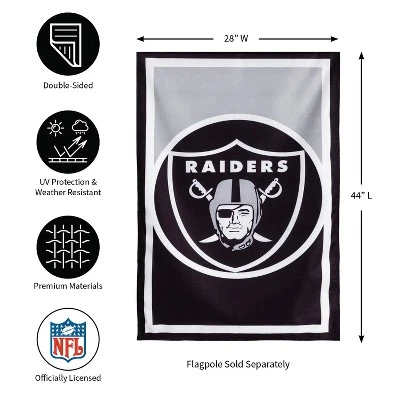 Evergreen Flag, DS New Burlap, Reg, Las Vegas Raiders 1 Evergreen Flag, DS New Burlap, Reg, Las Vegas Raiders