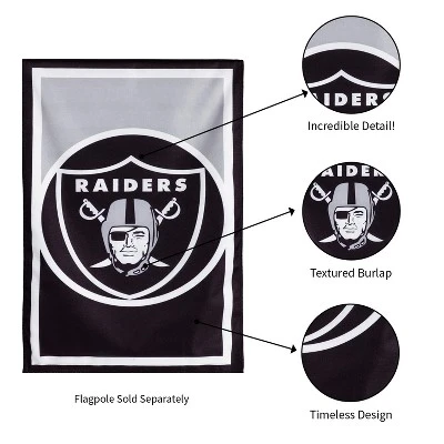 Evergreen Flag, DS New Burlap, Reg, Las Vegas Raiders 4 Evergreen Flag, DS New Burlap, Reg, Las Vegas Raiders - Image 4