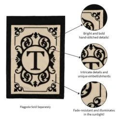 Evergreen Flag Cambridge Chic Letter T Monogram Applique Garden Flag - 12.5" Wide X 18" High 7 Evergreen Flag Cambridge Chic Letter T Monogram Applique Garden Flag - 12.5" Wide X 18" High -Optimal Home Decoration GUEST 4fc396a2 4101 44b2 bb7e b72a8cc9ff5c