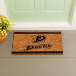 Evergreen Anaheim Ducks Logo Turf Mat, Brown- 28 X 16 Inches Indoor Outdoor Doormat -Optimal Home Decoration GUEST 505a49ff e65c 4bff 8240 a8ddd2a1ff34