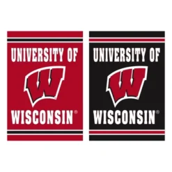 Evergreen Embossed Suede Flag, GDN Size, University Of Wisconsin-Madison