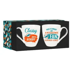 Evergreen Miami Dolphins, Ceramic Cup O'Java 17oz Gift Set -Optimal Home Decoration GUEST 5722cebf 7ac4 4b41 b253 26b04429b2c2
