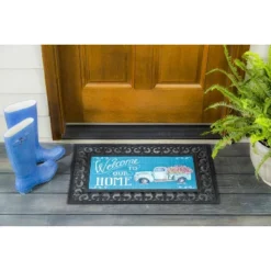 Evergreen Indoor Outdoor Doormat Bundle Set Of 5 - Frame And 4 Welcome Seasonal Inserts Pumpkins Blue Truck Welcome Snowmen -Optimal Home Decoration GUEST 573564b5 df6f 4d01 829e 61b83e3a6075