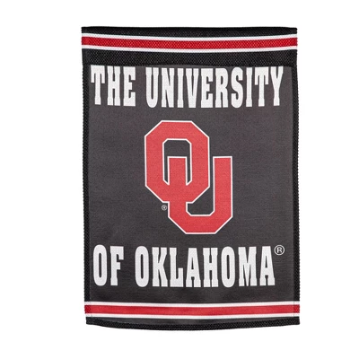 Evergreen Embossed Suede Flag, House Size, University Of Oklahoma 2 Evergreen Embossed Suede Flag, House Size, University Of Oklahoma - Image 2