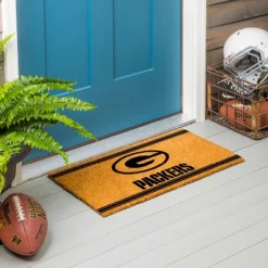 Evergreen Green Bay Packers Logo Turf Mat, Brown- 28 X 16 Inches Indoor Outdoor Doormat -Optimal Home Decoration GUEST 5a25e2ce 8f3a 4890 a6be 8b9a6abb97f9