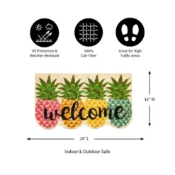 Evergreenful Pineapples Shaped Indoor Outdoor Natural Coir Doormat 1'4"x2'4" Multicolored 12 Evergreenful Pineapples Shaped Indoor Outdoor Natural Coir Doormat 1'4"x2'4" Multicolored -Optimal Home Decoration GUEST 5b08bc83 fd67 4a7c 9b84 001e19e5650a