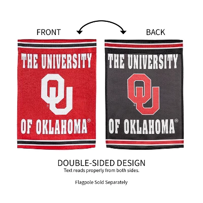 Evergreen Embossed Suede Flag, GDN Size, University Of Oklahoma 2 Evergreen Embossed Suede Flag, GDN Size, University Of Oklahoma - Image 2
