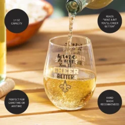 Evergreen New Orleans Saints, 17oz Boxed Stemless Wine -Optimal Home Decoration GUEST 5c0c745a 8b0a 4066 90db 33a69d57c2b5
