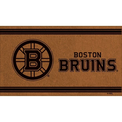 Evergreen Boston Bruins Logo Turf Mat, Brown- 28 X 16 Inches Indoor Outdoor Doormat 1 Evergreen Boston Bruins Logo Turf Mat, Brown- 28 X 16 Inches Indoor Outdoor Doormat