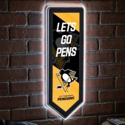 Evergreen Ultra-Thin Glazelight LED Wall Decor, Pennant, Pittsburgh Penguins- 9 X 23 Inches Made In USA -Optimal Home Decoration GUEST 5c8108c9 ce55 4c0b aa1c 415e24caa003