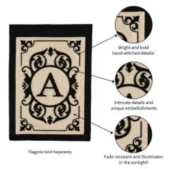 Evergreen Flag Cambridge Chic Letter A Monogram Applique Garden Flag - 12.5" Wide X 18" High 8 Evergreen Flag Cambridge Chic Letter A Monogram Applique Garden Flag - 12.5" Wide X 18" High -Optimal Home Decoration GUEST 5ca4a307 523e 46a1 88b4 c7a66e8d1fe6