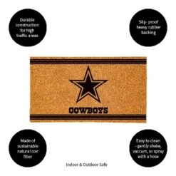 Evergreen Dallas Cowboys Logo Turf Mat, Brown- 28 X 16 Inches Indoor Outdoor Doormat -Optimal Home Decoration GUEST 5e455ff4 4cad 4d89 bb5a ec0e1c999e26