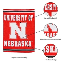 Evergreen Embossed Suede Flag, GDN Size, University Of Nebraska -Optimal Home Decoration GUEST 5e7369fe eea1 4558 b03b 91a9563637e0