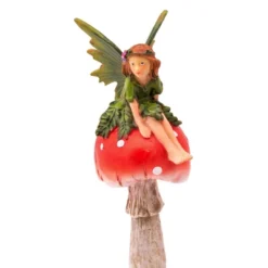 Evergreen Fairy On Mushrooms Garden Stakes -Optimal Home Decoration GUEST 5f38cda9 a67d 41d7 bcd5 7c6b52e76774