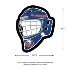 Evergreen Ultra-Thin Edgelight LED Wall Decor, Helmet, New York Islanders- 15.6 X 19 Inches Made In USA