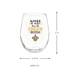 Evergreen New Orleans Saints, 17oz Boxed Stemless Wine
