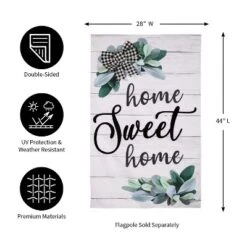 Evergreen Home Sweet Home Eucalyptus Burlap House Flag 28 X 44 Inches Outdoor Decor For Homes And Gardens 9 Evergreen Home Sweet Home Eucalyptus Burlap House Flag 28 X 44 Inches Outdoor Decor For Homes And Gardens -Optimal Home Decoration GUEST 610bbda8 d5ed 4050 83f9 3f6f7be286bd