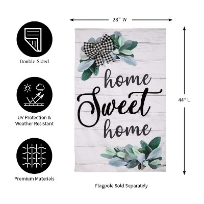 Evergreen Home Sweet Home Eucalyptus Burlap House Flag 28 X 44 Inches Outdoor Decor For Homes And Gardens 5 Evergreen Home Sweet Home Eucalyptus Burlap House Flag 28 X 44 Inches Outdoor Decor For Homes And Gardens - Image 5