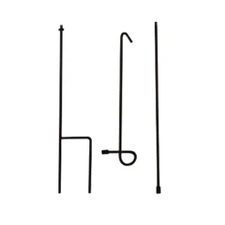 Evergreen Flag Elegant Sturdy Black Metal 3 Piece Garden Flag Stand - 15" Long X 42" High -Optimal Home Decoration GUEST 612528e5 7960 4ad3 89fa f0f05b8c972d