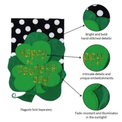 Evergreen St. Patrick's Day Bouquet Applique Garden Flag, 12.5 X 18 Inches -Optimal Home Decoration GUEST 62b473d8 c783 41ed b50d bc75b893fc15