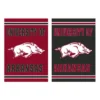 Evergreen Embossed Suede Flag, House Size, University Of Arkansas