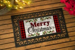 Evergreen Christmas Sentiments Sassafras Indoor Outdoor Switch Doormat 1'10"x10" Beige -Optimal Home Decoration GUEST 6676068a e6b3 465d a0b1 64a4b095ab8d