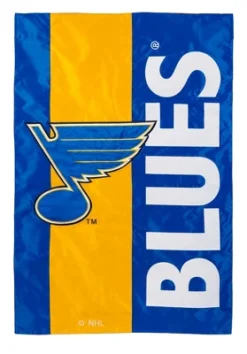 Evergreen NHL St Louis Blues Embroidered Logo Applique Garden Flag, 12.5 X 18 Inches Indoor Outdoor Double Sided Decor For Hockey Fans