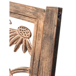 Evergreen Metal Coneflower Bench -Optimal Home Decoration GUEST 6745a72e 966c 4481 8cd8 e88aa2799379